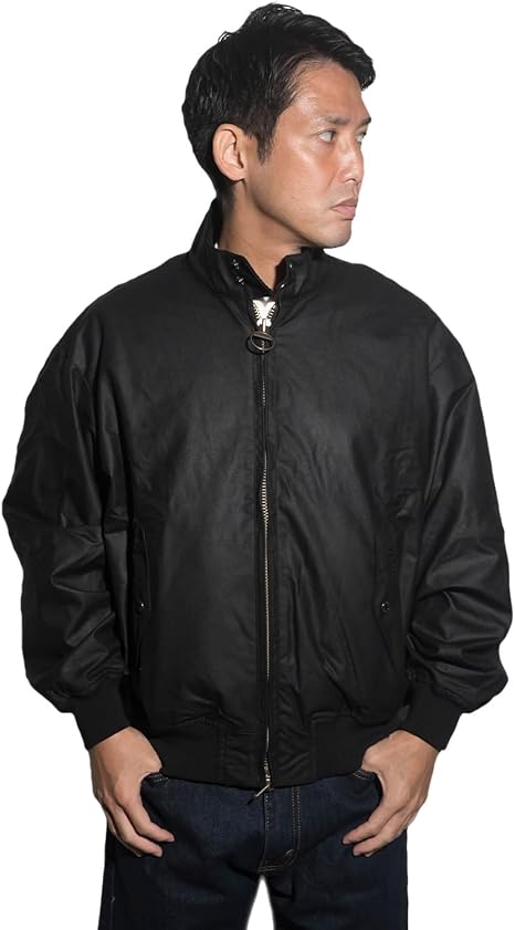 Amazon | [バブアー] X BARACUTA ワックスジャケット ブラック L